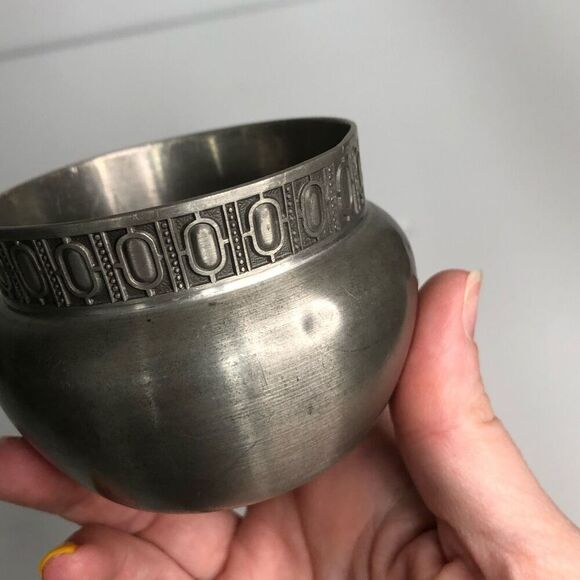 pewter selandia norway art deco design sugar salt and pepper shakers classic mod - Picture 12 of 15